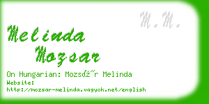 melinda mozsar business card